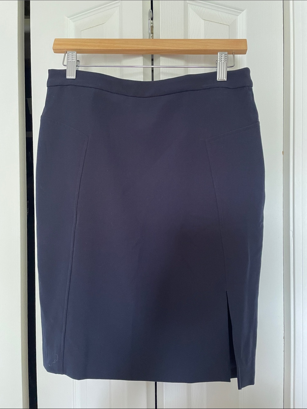 Banana Republic Navy Pencil Skirt with Side Vent